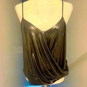 NWT gunmetal Young Fabulous Broke top